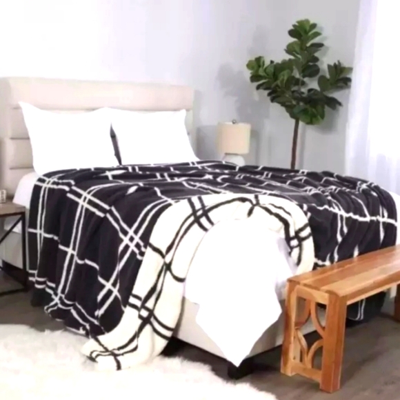 Life Comfort reversible sherpa fleece blanket queen king size BRAND NEW - Picture 1 of 4